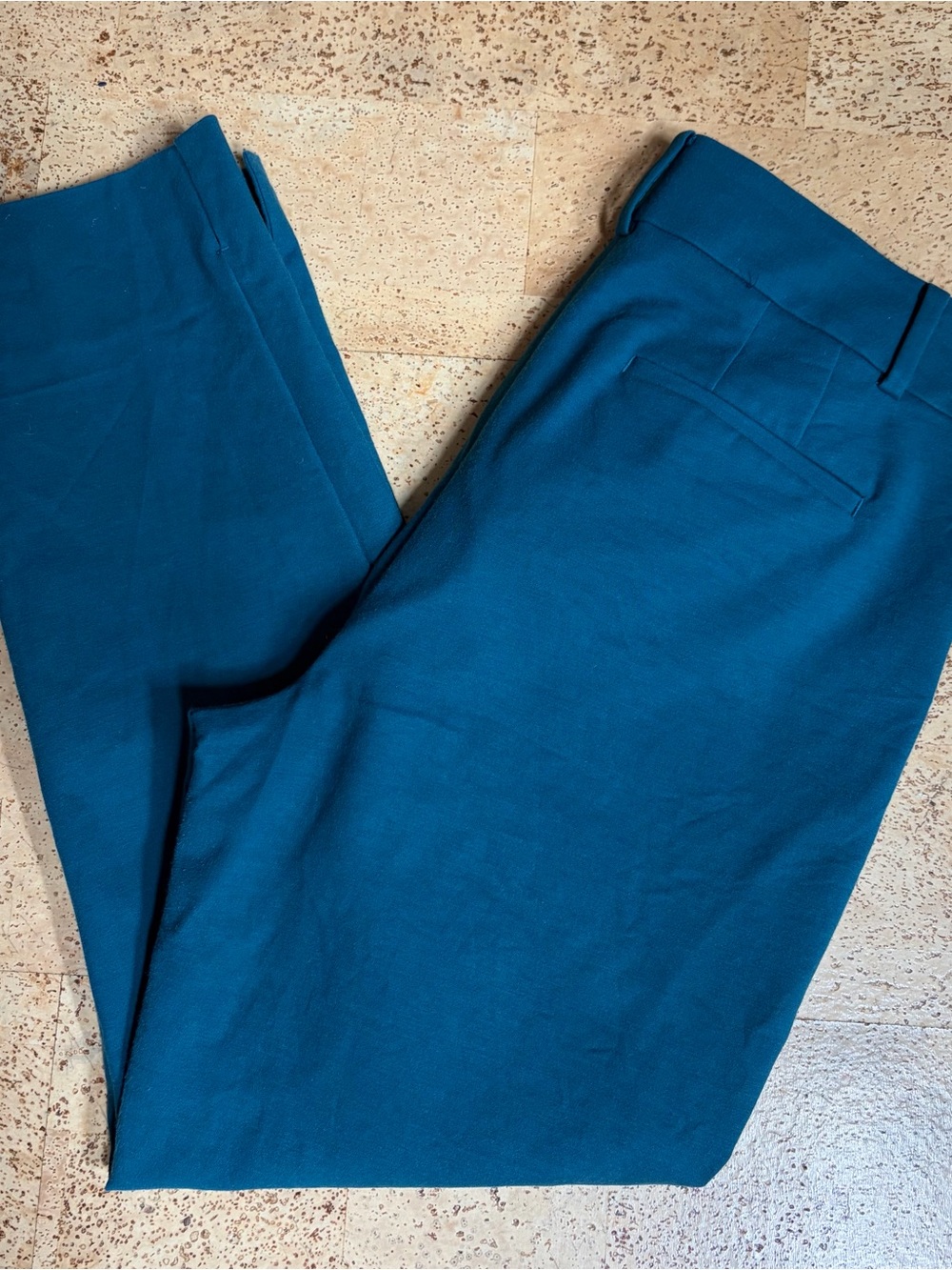 LOFT Teal Cropped Ankle Pants